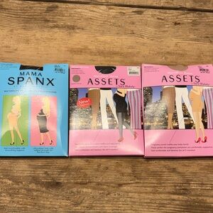 SPANX Maternity Hosiery Trio - Black, Fishnet, Nude- size small/A/1